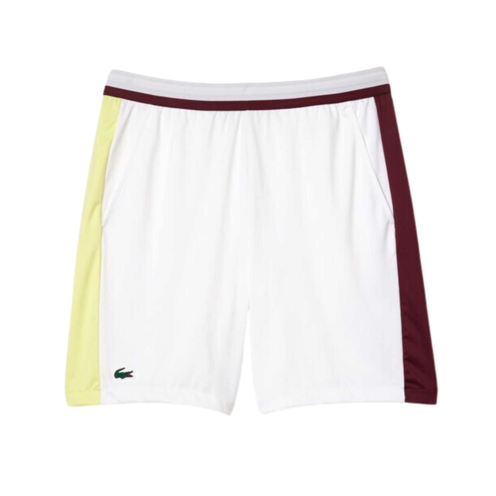 Billede af Lacoste x Daniil Medvedev Regular Fit Shorts White/Flashy Yellow/Bordeaux